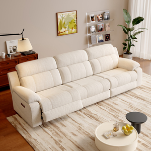 Sofá Reclinable Eléctrico de 3 Plazas con Puertos USB, Tapizado en Tela, para Sala de Estar, Diseño Moderno, Sofá Reclinable Eléctrico - Product Image 3