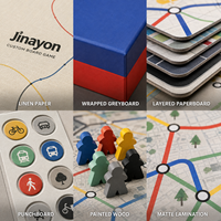Jeu de société personnalisé sur la mobilité urbaine durable, graphismes Bauhaus Transit, jeu de stratégie avec couvercle rigide amovible pour l'éducation et les musées