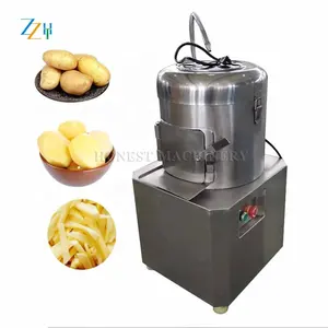 High Efficiency Potato Peeling And Cutting Machine / Industrial Potato Peelers / Sweet Potato Washing Machine