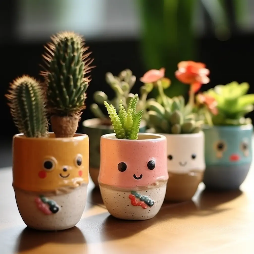 Pittura ecologica per bambini giocattoli educativi 3d che disegnano giocattoli per bambini che dipingono Set di vasi da fiori in ceramica fai da te
