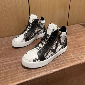 Zapatillas de Lujo de Diseñador para Hombre, Casuales, para Caminar, Correr, Deportivas, de Malla, con Cordones, de Cuero Genuino, con Patrón de Serpiente, Ligeras, con Caja - Product Image 2