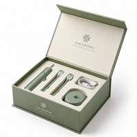 Boîte à livre magnétique haut de gamme écologique avec laminage mat et doublure en éponge pour kit de soins bucco-dentaires, étui en carton recyclable