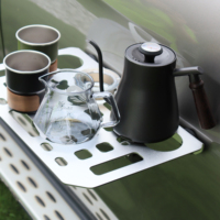 Ensemble de cafetière portable pour l'extérieur avec plateau magnétique, kit de café de voyage pour le camping, les pique-niques et les voyages
