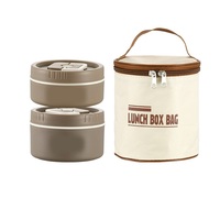 Boîte à lunch en acier inoxydable boîte à bento isolée étanche empilable sac à lunch couverts ensemble déjeuner conteneurs travail Camping en plein air