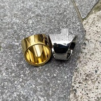 Bague en or laiton pour homme avec zircon complet, croix exagérée, micro-incrustée en 3D, zircon 5A, bague romantique