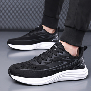 Men Mesh Running Shoes Summer Lightweight Breathable <b>EVA</b> Midsole Rubber Outsole Soft Shock Absorption Sport Casual - Product Image 3