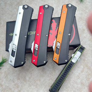 Mùa Xuân cắm trại dao gấp otf tự động cố định đôi sắc nét Mini Túi tự vệ chiến thuật dao nhôm xử lý - Product Image 2