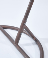 Fauteuil Œuf Suspendu Pliant en Rotin et Osier pour Jardin et Patio, Balançoire d'Extérieur avec Support Métallique, Personnalisation en Usine