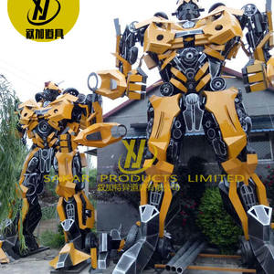 Grand métal personnalisé accessoires d'extérieur rétro voiture film grandeur nature voix <span class=keywords><strong>Robot</strong></span> Sculpture fer <span class=keywords><strong>Spider</strong></span> <span class=keywords><strong>Man</strong></span> transformateurs Statues Logo - Product Image 1