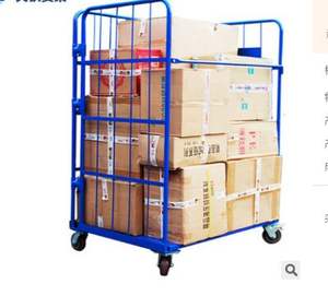 गोदाम भंडारण के लिए चार पहियों के साथ मोबाइल सामग्री रसद ट्राली - Product Image 4