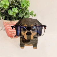 Support à lunettes créatif en bois en forme d'animal, Ornement de rangement, Présentoir de bureau, Étagère de rangement artisanale pour salon et bureau