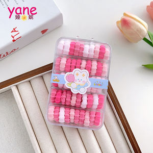 Stilvolle Mädchen Haar bänder Spiral Haar gummis und Gummibänder Lässige Kinder zubehör aus Nylon Polyester und Pearl Simple Style - Product Image 5