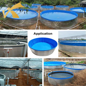 Vis Kweek Vijver Garnalentank Aquacultuur Met Behulp Van China Plastic Pvc <span class=keywords><strong>Tank</strong></span> Met Stalen Steun Ronde - Product Image 4
