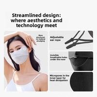 Masque facial WRELS en soie glacée rafraîchissante, protection solaire, pour l'été, les activités de plein air, le sport, visière solaire, couvre-visage, masque léger et confortable