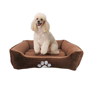 Fábrica asiática Linda cama moderna para cachorros Cama rectangular reversible para mascotas con impresión de pata de perro - Product Image 1