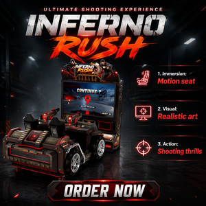 Machine d'arcade de tir commerciale à deux joueurs avec balançoire de véhicule et retour de force par vibration du siège, jeu personnalisé Lykb Immersion Real - Product Image 3