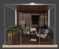 Maison préfabriquée Boxspace à toit triangulaire, mini-maison triangulaire, maison préfabriquée moderne en conteneur, maisons conteneurs