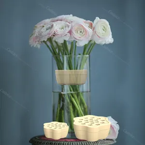 Toptan silikon Spiral Ikebana kök tutucu DIY buket Twister çiçek düzenleme tutucu halka Spiral çiçek kök tutucu