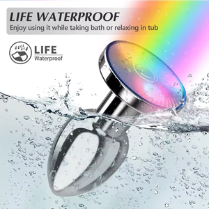 App uzaktan kumanda Anal vibratör 3 boyutları güvenli Metal popo fiş flaş ışığı ile erkek prostat masaj aleti vibratör seks oyuncak kadın için - Product Image 4