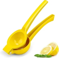 Herbruikbare citroenenpers, draagbare keukenhulp voor fruit en groenten, 2-in-1 handmatige citruspers