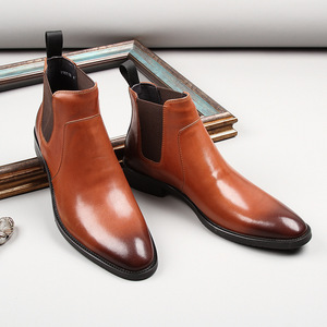 Nuevo Modelo de Zapatos de Cuero Casuales de Negocios para Hombre, Estilo Italiano, Suelas Suaves, Parte Superior de Piel de Oveja de Alta Calidad, con Aumento de Altura, para Otoño - Product Image 5