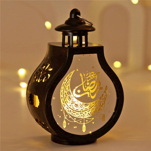 New <strong>Style</strong> Eid Mubarak Led Night Light Hollow Star Moon Desktop Electronic Candle Ramadan Wind <strong>Lanterns</strong> - Product Image 4