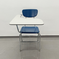 Chaises d'école en plastique rigide, mobilier scolaire, chaise de formation, chaises d'étudiant de classe avec tablette d'écriture