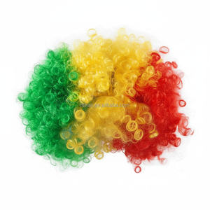 Peruca Colorida para Fãs de Futebol, Peruca Sintética com Cores de Bandeira Nacional, Acessório para Carnaval e Festivais - Product Image 2