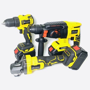 Sets of 3pcs <b>Power</b> <b>Tools</b> Combination Set Lithium Hammer Brushless Angle Cordless Impact Drill Kits Yellow MT100 - Product Image 5