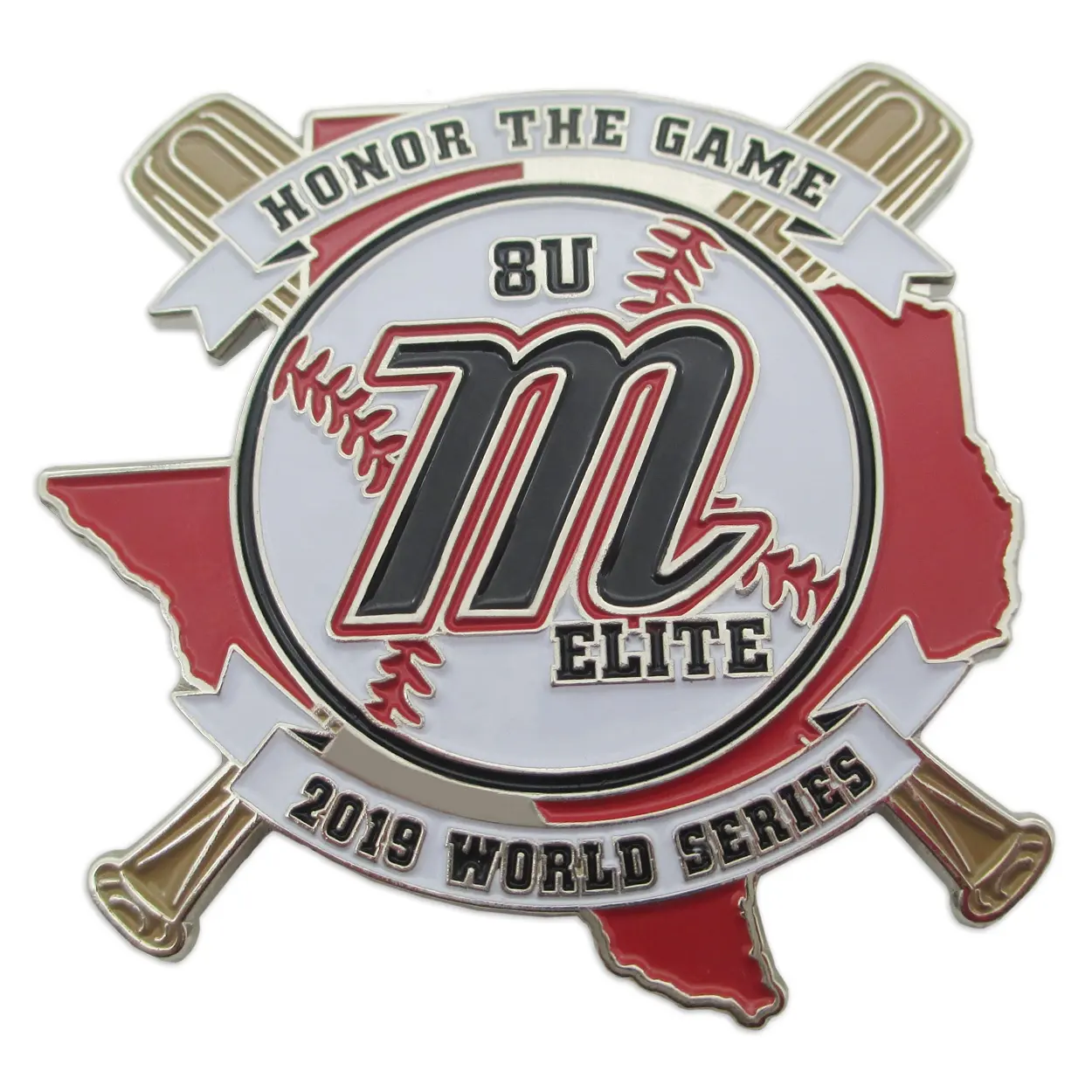 Custom Metal Logo World Series Enamel Sports Spinning Glitter Trading Baseball Lapel Pin Team Softball Games Hat Badge Emblem