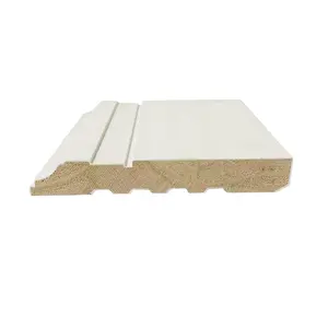 सफेद Primed MDF/पाइन झालर बोर्ड MDF/लकड़ी Baseboards