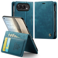 Étui portefeuille vintage CaseMe pour iPhone Duo avec charge sans fil, blocage RFID, cuir PU, couverture rabattable multifonctionnelle pour iPhone