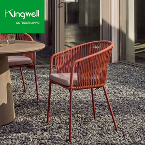 Fabbrica professionale impermeabile in metallo <span class=keywords><strong>sedia</strong></span> <span class=keywords><strong>da</strong></span> <span class=keywords><strong>balcone</strong></span> in alluminio con struttura in corda di mobili <span class=keywords><strong>da</strong></span> esterno Set <span class=keywords><strong>da</strong></span> giardino tavolo sedie per Hotel - Product Image 4