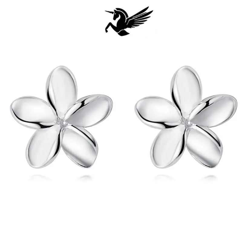 Trustdavis 925Sterling Silver Earring Fashion Sweet Flower Stud Earrings For Women Children S Day Gift DS197