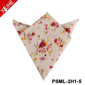 OEM ODM Bandana 24*24 Patrón de flores Pañuelo de bolsillo cuadrado Impreso personalizado Pañuelo de algodón floral - Product Image 2