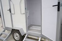 Toilettes mobiles préfabriquées modernes en conteneur, étanches, portables, en acier, pour usage public (écoles, parcs)
