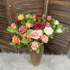 Bouquet de roses artificielles Junheyuan 202, décoration intérieure pour mariage et maison, arrangement floral - Product Image 1