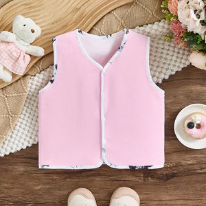 เสื้อกั๊กขนเป็ดน้ำหนักเบาระบายอากาศได้ดีปรับแต่งได้ลายการ์ตูนสีชมพู - Product Image 1