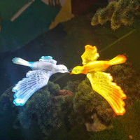 Lampe LED de décoration pour oiseaux, éclairage de pigeon dynamique et coloré pour le parc, lampe décorative pour le jardin