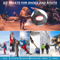 Crampons Crampons à glace Tungstène Glace pour chaussures et bottes Bottes de randonnée pour marcher sur la neige Poignées de glace pour la pêche Marche Course à pied