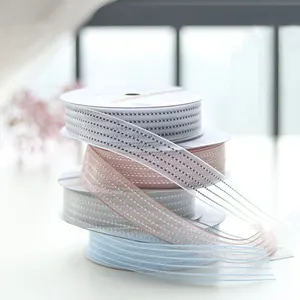 2020 Newly jacquard cake box ribbon washable printed organza ribbon