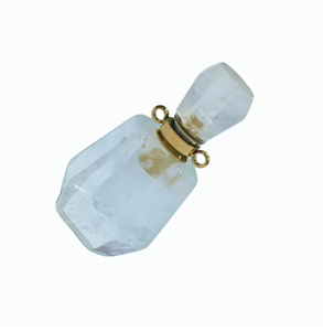 Collier pendentif en cristal de quartz transparent rechargeable, flacon de parfum, breloque en pierre précieuse, vente en gros OEM direct usine - Product Image 3