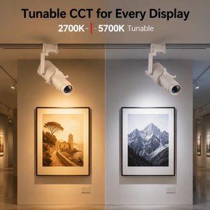 ไฟสปอตไลท์ติดรางแบบใหม่ โลโก้โกโบ โปรไฟล์เฟรม ตัดแสงตามรูปทรง 10W 15W 20W 30W 35W  ไฟ LED สปอตไลท์ติดราง สวิตช์ปรับรูปทรงได้หลายแบบ - Product Image 5