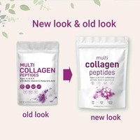 Poudre de collagène multiple en gros avec supplément de vitamine C, étiquette personnalisée, stock en vrac pour adultes