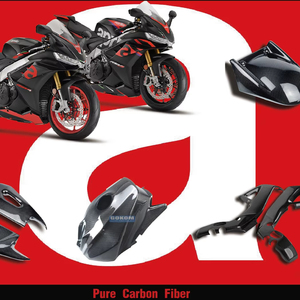 Carbonart Nouveau Carénage Sec en Fibre de Carbone 3K Compatible avec <span class=keywords><strong>Aprilia</strong></span> <span class=keywords><strong>RSV4</strong></span>, Garde-Carter Arrière, Protections de Cadre et Couvre-Bascule - Product Image 1