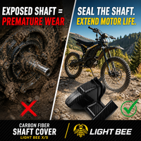 Superbe Couvercle d'Arbre de Transmission en Fibre de Carbone pour Septembre |   Pour moto Light Bee X, carbone léger, ajustement parfait style OEM