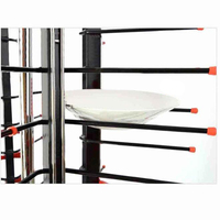 Chariots de support de plat de restaurant d'acier inoxydable avec l'étagère noire pour le restaurant
