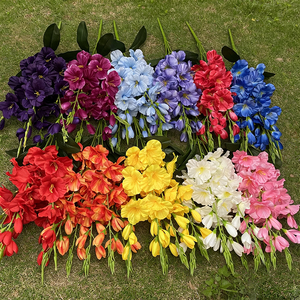 Fleurs artificielles de gladiolus réalistes de 78 cm, réutilisables, à tige unique, pour la <span class=keywords><strong>d</strong></span>écoration des centres commerciaux et des festivals (vente en gros) - Product Image 1