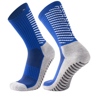 Cross-Border Compression Crew Football Socks for Youth Non-Slip Terry <b>Cushion</b> <b>Stripe</b> Design 100% Cotton Breathable Sports Socks - Product Image 4