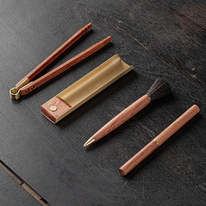 Juego de seis utensilios de madera para la ceremonia del té Oogishido con cuchara, pinzas, cepillo y cuchara para el arte del té - Product Image 2